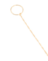 Gold Singapore Hand Chain - link has visual effect only