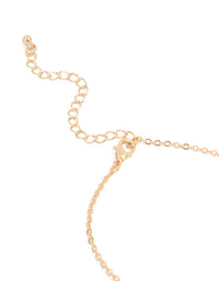 Gold Diamante Triangular Hand Chain - link has visual effect only