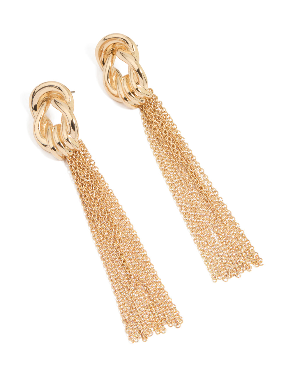 Gold Multi Chain Drop Earrings