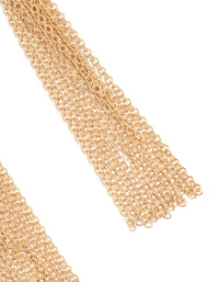 Gold Multi Chain Drop Earrings - link has visual effect only