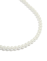 Silver Plated Pearl Necklace - link has visual effect only