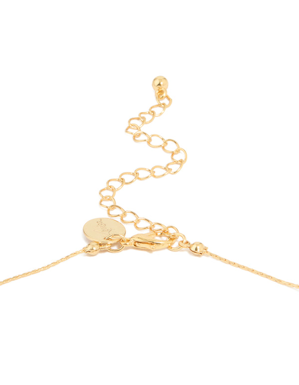 Gold Plated Pearl Alternating Necklace