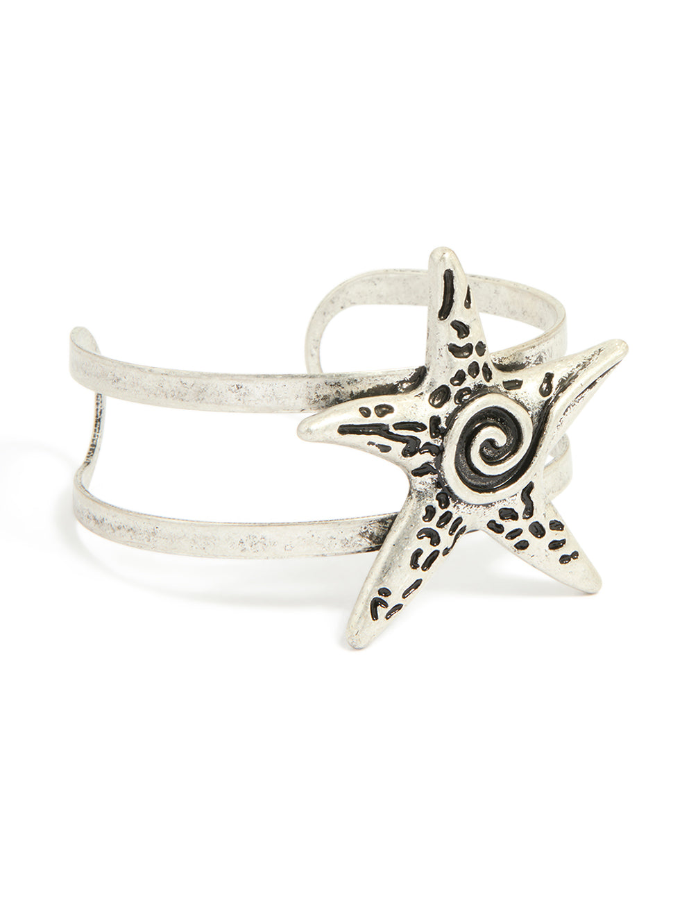 Antique Silver Starfish Wrist Cuff