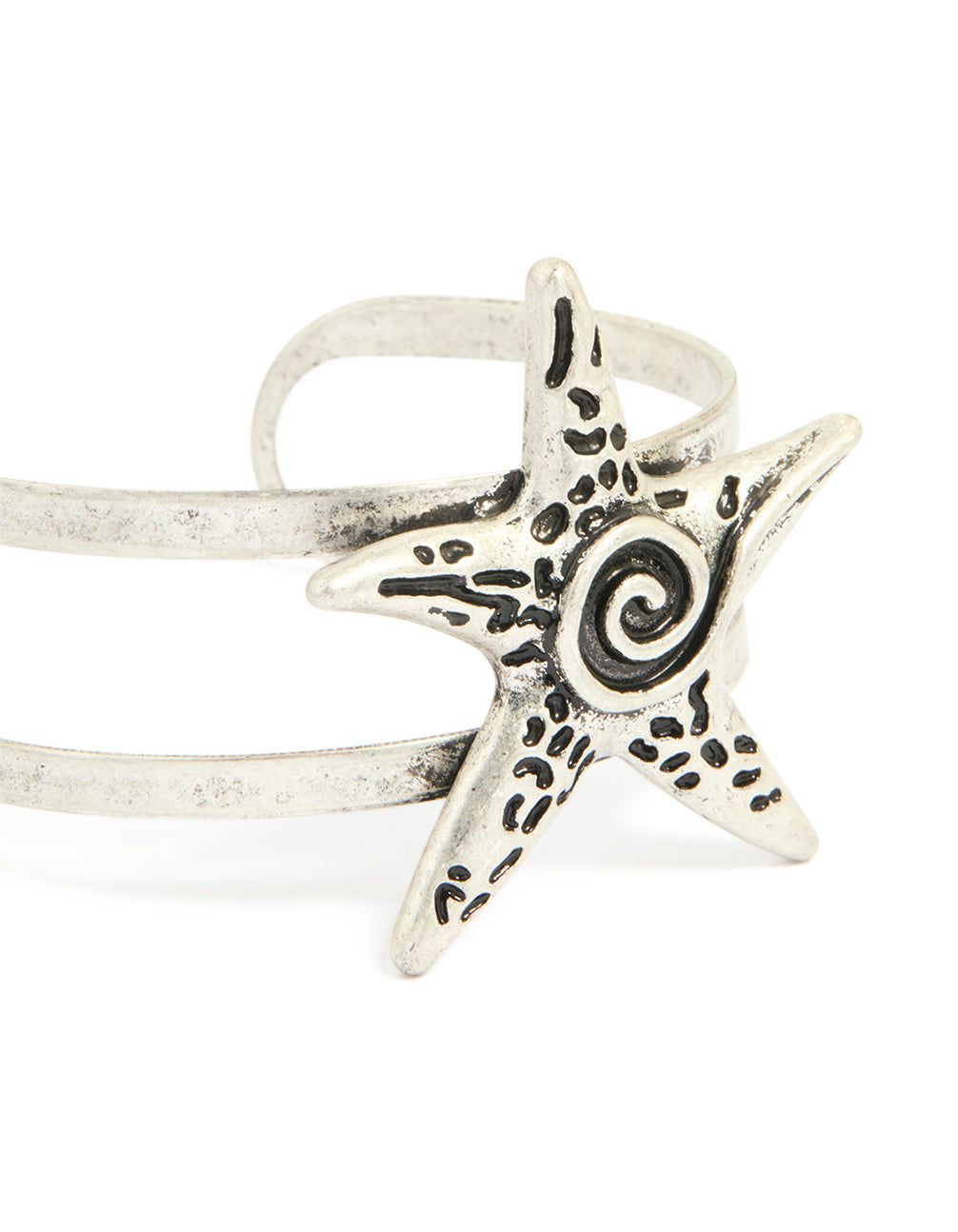 Antique Silver Starfish Wrist Cuff