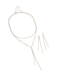 Silver Layered Y-Necklace - link has visual effect only