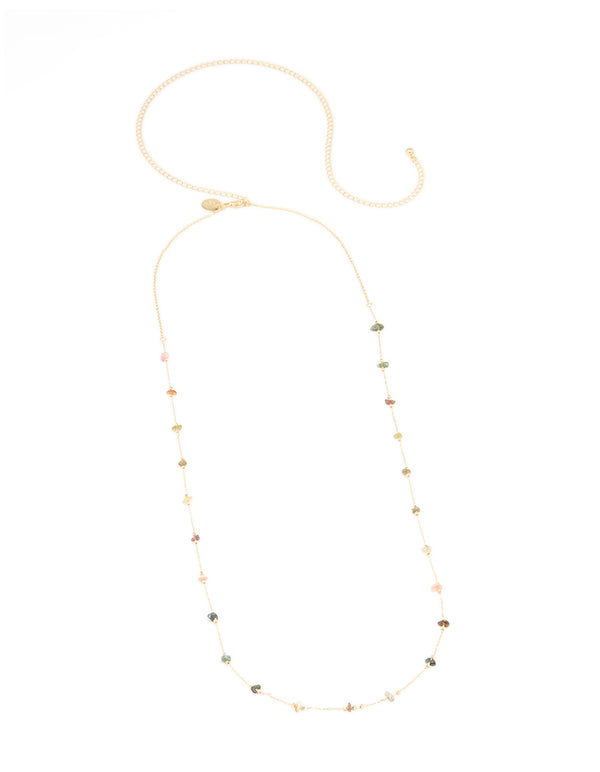 Gold Plated Semi Precious Stones Waist Chain