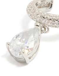 Silver Diamante Ear Cuff - link has visual effect only