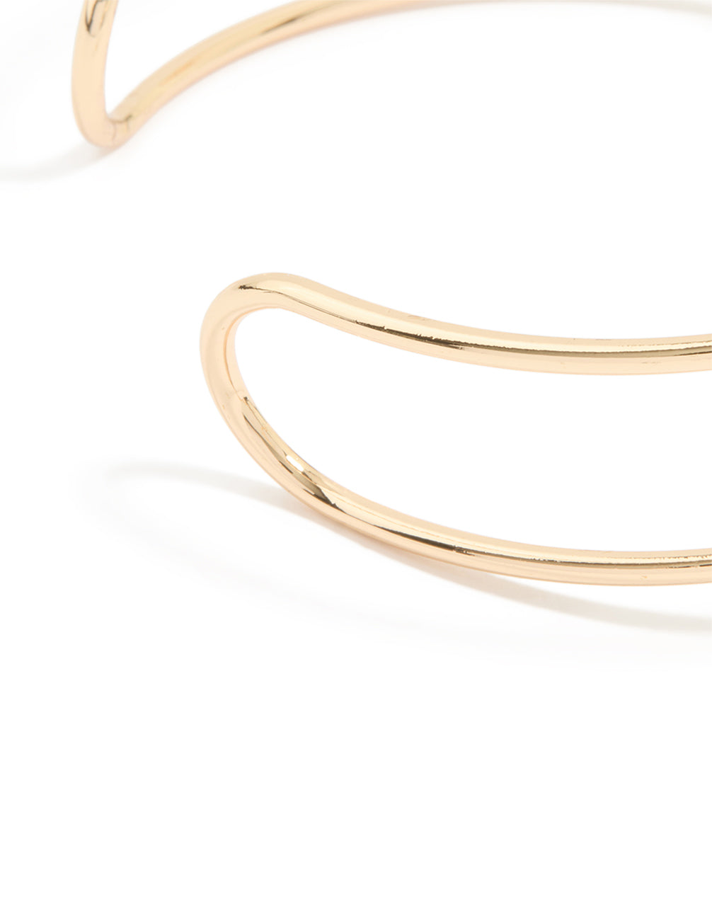 Gold Blue Marbled Ball Arm Cuff