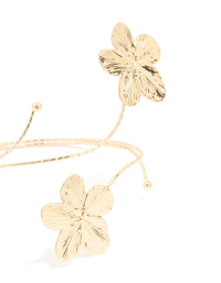 Gold Double Flower Arm Cuff - link has visual effect only