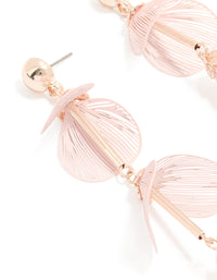 Rose Gold Flower Drop Earrings - link has visual effect only
