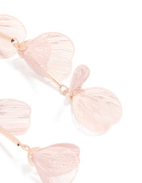 Rose Gold Flower Drop Earrings - link has visual effect only
