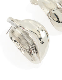 Silver Folded Molten Stud Earrings - link has visual effect only
