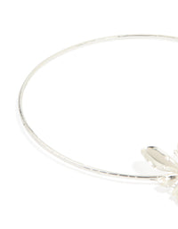 Silver Flower Torque Necklace - link has visual effect only