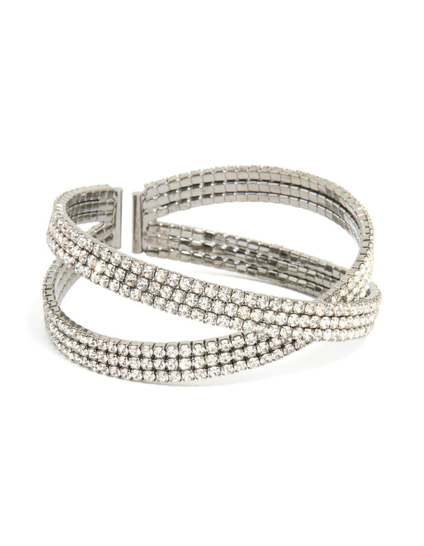 Gunmetal Twisted Wrist Cuff