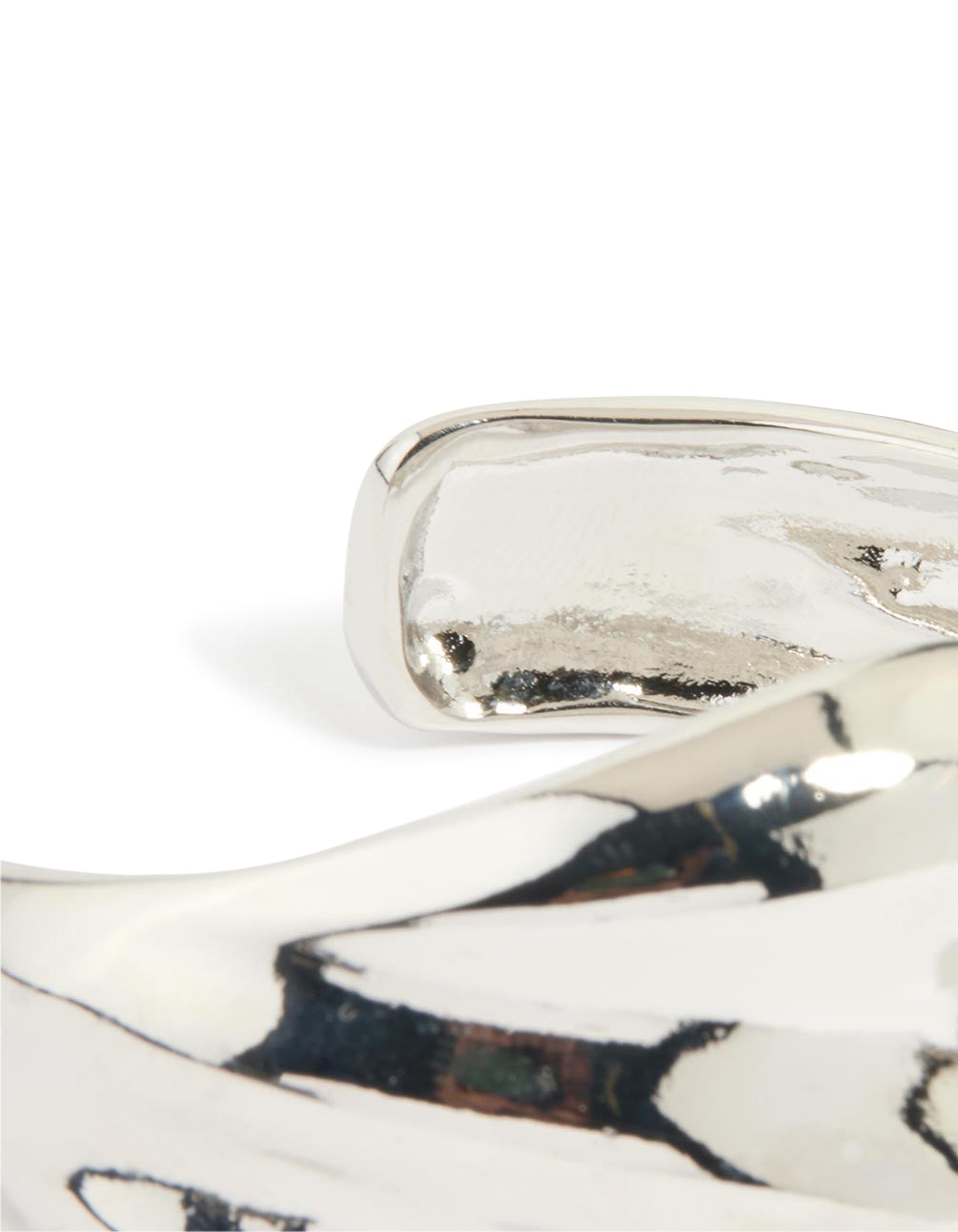 Silver Diamante Molten Wrist Cuff