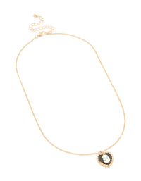 Gold Heart Cameo Necklace - link has visual effect only