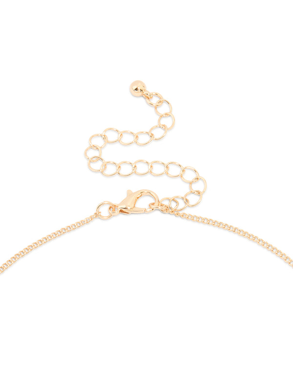 Gold Heart Cameo Necklace