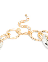 Mixed Metal Thick Anchor Chain Necklace - link has visual effect only