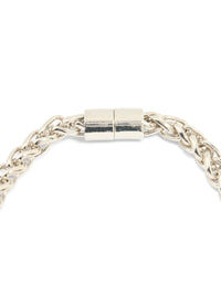 Silver Thick Magnetic Clasp Spiga Necklace - link has visual effect only