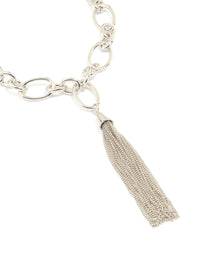Silver Chain Fringe Drop Necklace - link has visual effect only