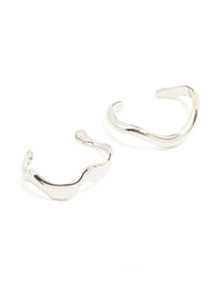 Silver Organic Small Wave Wrist Cuffs 2-Pack - link has visual effect only