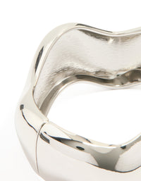 Silver Organic Thick Wave Bangle - link has visual effect only