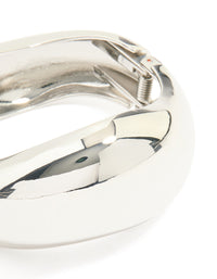 Silver Organic Small Wave Bangle - link has visual effect only