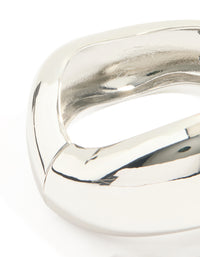 Silver Organic Small Wave Bangle - link has visual effect only