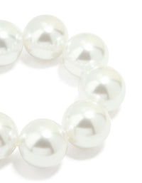 Silver Pearl Stretch Bracelet - link has visual effect only