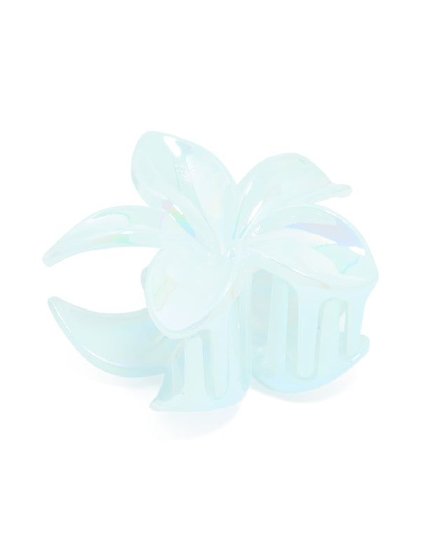 Iridescent Blue Pearlised Tropical Claw Clip