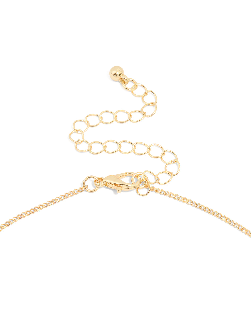 Gold Plated Cubic Zirconia Circle Letter K Pendant Necklace