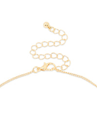 Gold Plated Cubic Zirconia Circle Letter L Pendant Necklace - link has visual effect only