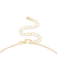 Gold Plated Cubic Zirconia Circle Letter M Pendant Necklace - link has visual effect only