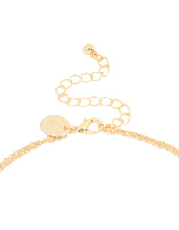 Gold Plated Cubic Zirconia Cross Letter K Layered Necklace - link has visual effect only
