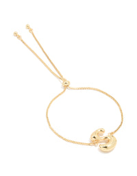Gold Plated Bubble Letter S Toggle Bracelet - link has visual effect only
