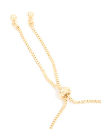 Gold Plated Bubble Letter K Toggle Bracelet - link has visual effect only