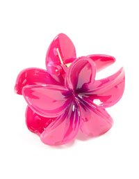 Pink Ombre Frangipani Claw Clip - link has visual effect only