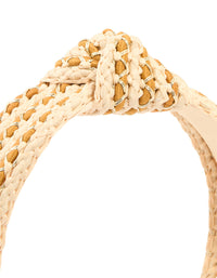 Raffia Fabric Weave Knot Headband - link has visual effect only
