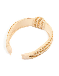 Raffia Fabric Weave Knot Headband - link has visual effect only