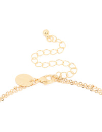 Gold Plated Beaded & Diamante Earrings & Necklace Pack - link has visual effect only