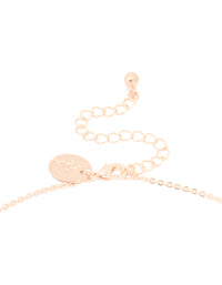 Rose Gold Plated Cubic Zirconia Flower Pendant Necklace - link has visual effect only