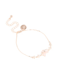Rose Gold Plated Cubic Zirconia Butterfly Bracelet - link has visual effect only