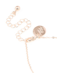 Rose Gold Plated Cubic Zirconia Butterfly Bracelet - link has visual effect only