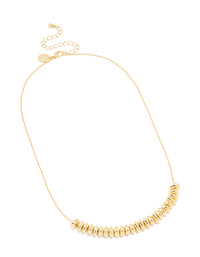 Gold Plated Oval Rondell Chip Necklace - link has visual effect only