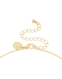 Gold Plated Oval Rondell Chip Necklace - link has visual effect only