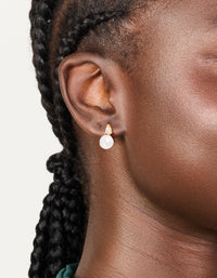 Gold Plated Cubic Zirconia & Pearl Teardrop Earrings - link has visual effect only