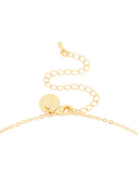 Gold Plated Flower Outline Pendant Necklace - link has visual effect only