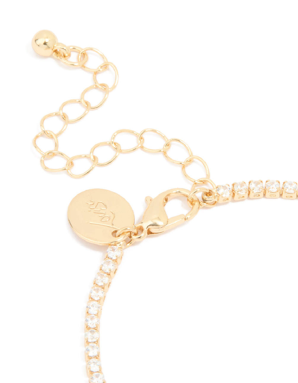 Gold Plated Cubic Zirconia Dainty Tennis Bracelet