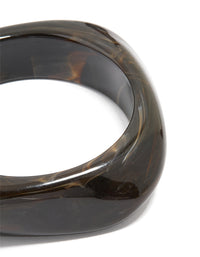 Black Acrylic Marble Square & Oval Bangle - link has visual effect only