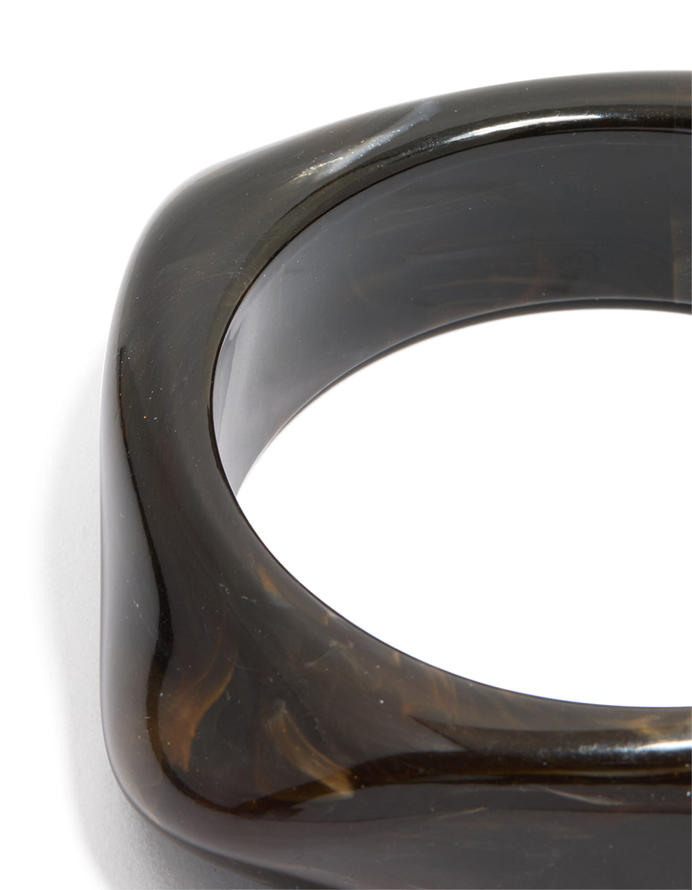 Black Acrylic Marble Square & Oval Bangle